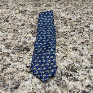 Vineyard Vines Christmas Blue and Green Patterned Tie
